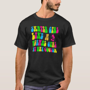 Camiseta Rapariga Groovy Skating Legal Roll Skateboard Ska