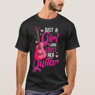 Camiseta Rapariga Guitarrista Menina Guitarrista Pino de Mú