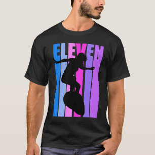 Camiseta Rapariga Invadiu Ondas 11 surfando no Aniversário