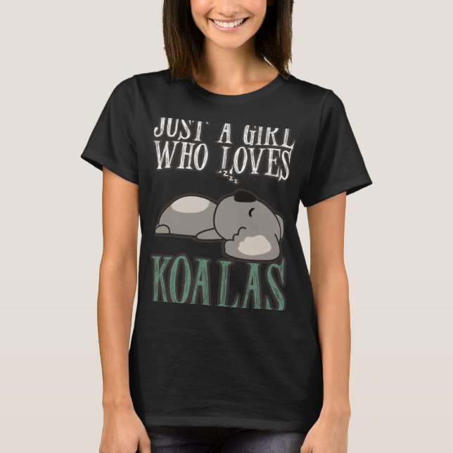Camiseta Rapariga Koala que ama Koalas Bear Austrália (Frente)