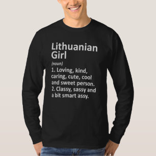 Camiseta Rapariga lituana Lituânia Engraçada País Raízes