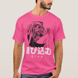 Camiseta Rapariga na Colmeia de Verão japonesa