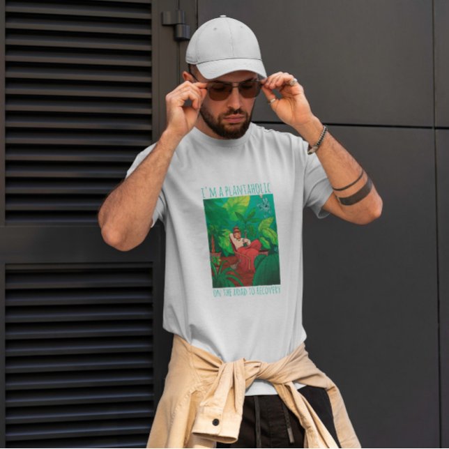 Camiseta Rapariga No Quarto Com Plantas (Criador carregado)