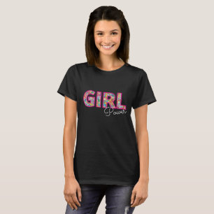 Camiseta Rapariga Potência multicoloração flores cor-de-