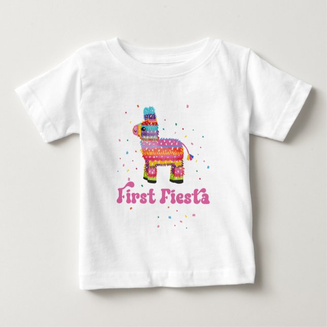 Camiseta Rapariga Primeiro Fiesta Birthday (Frente)