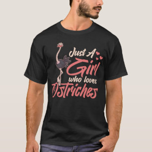 Camiseta Rapariga que ama avestruz