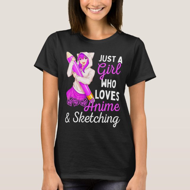 Camiseta Rapariga que ama e desenha (Frente)