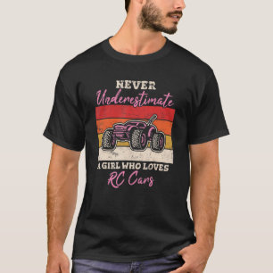 Camiseta Rapariga Que Ama Hobb De Controle Remoto De Carros
