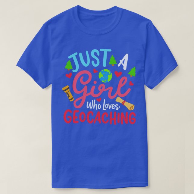 Camiseta Rapariga que ama o Geocaching (Frente do Design)