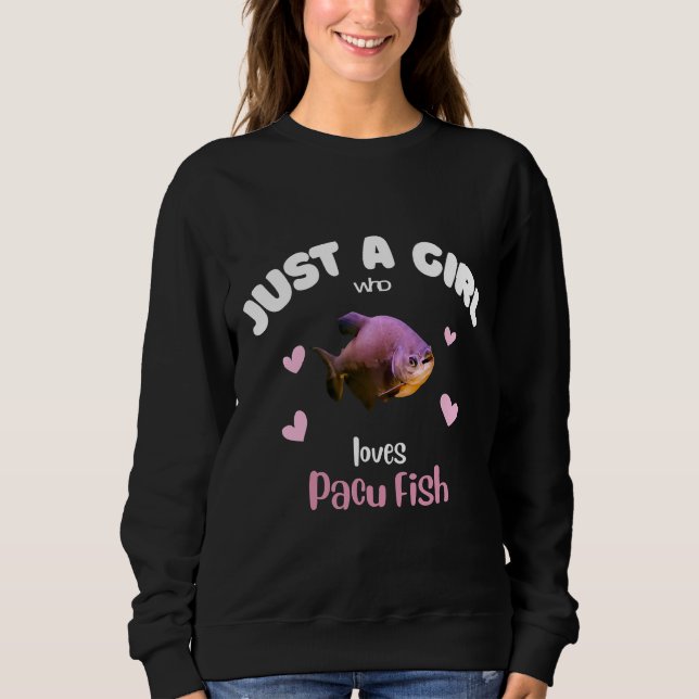 Camiseta Rapariga Que Ama Peixe Pacu (Frente)