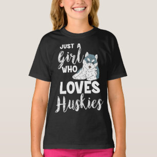 Camiseta Rapariga Que Ama Roucos Sobremesa De Cachorro Sibe