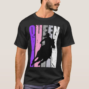 Camiseta Rapariga Rainha Rodeo Mulheres Barrel Racer Aniver