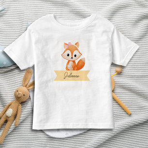 Camiseta Rapariga raposa fofa personalizada