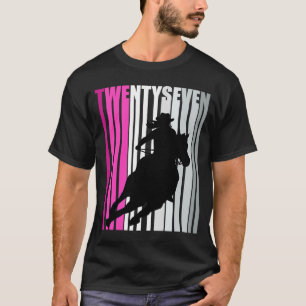 Camiseta Rapariga-retrô Aniversário 27º Rodeo Horse Queen B