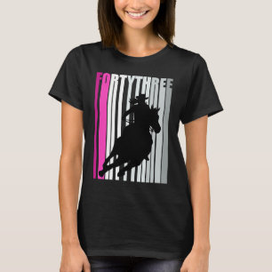 Camiseta Rapariga-retrô Aniversário do 43º Rodeo Horse Quee