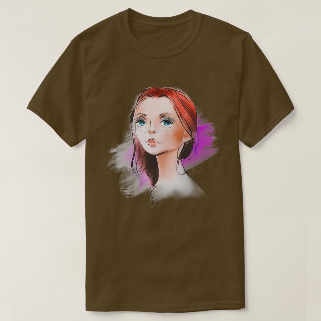 Camiseta Rapariga ruiva 19 (Frente do Design)