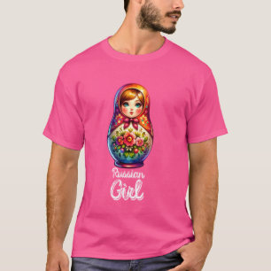 Camiseta Rapariga Russa! Rússia Matryoshka Russo Para Rússi