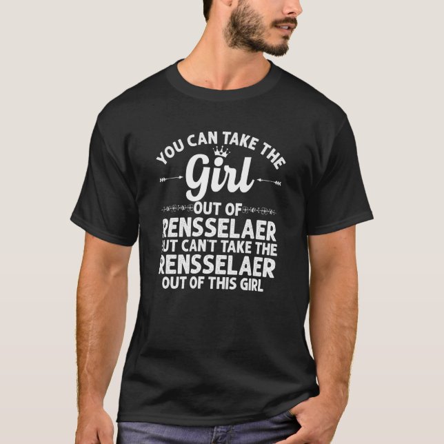 Camiseta Rapariga Saída De Rensselaer Em Indiana Engraçado  (Frente)