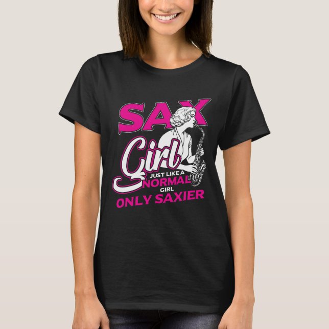 Camiseta Rapariga saxofone (Frente)