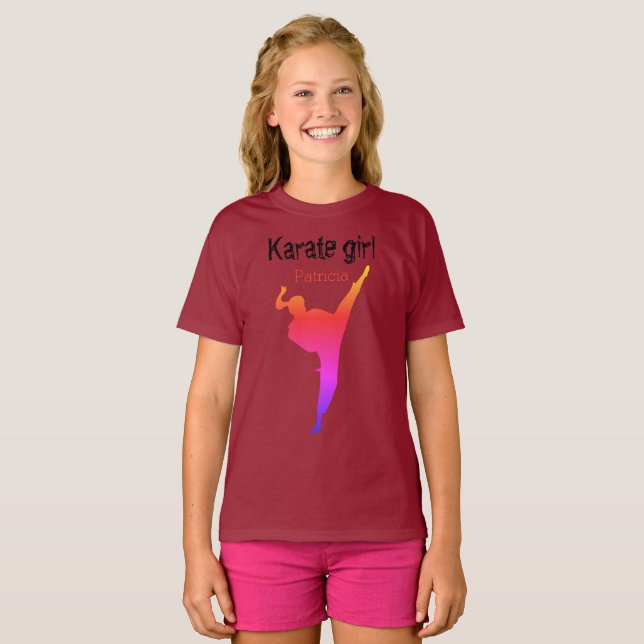 Camiseta Rapariga Silhouette Modern Japan Martits Karate (Frente Completa)