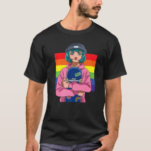 Camiseta Rapariga Skateboard Skates Rainbow Skate Rat