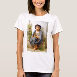 Camiseta Rapariga tricotando, Bouguereau