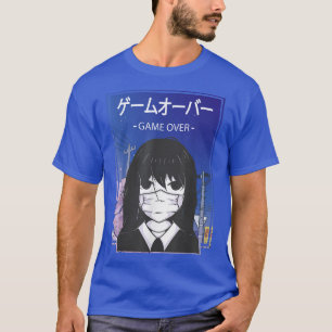 Camiseta Rapariga Triste Japão Aestética Harajuku Manga