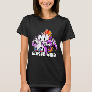 Camiseta Rapariga Unicórica Jogo Gaming Cute Muito Legal