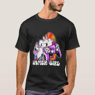 Camiseta Rapariga Unicórica Jogo Gaming Cute Muito Legal