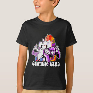 Camiseta Rapariga Unicórica Jogo Gaming Cute Muito Legal