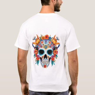 Camiseta Rapariga Urbana com Fones de ouvido - Pó de Música