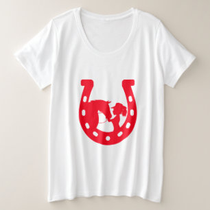 Camiseta Rapariga Vermelha e Cavalo