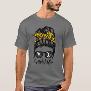Camiseta Rapariga Vida Mensal De Cabelo E Atleta De Campo C