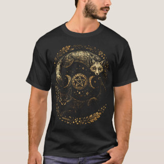 Camiseta Rapariga Vintage Celestial Sol E Lua Yin Yang