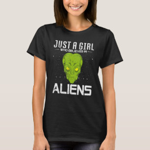 Camiseta Raparigas alienígenas Crentes Mulheres Espaçam Ext