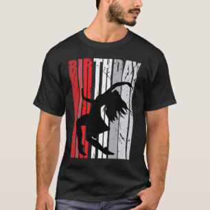 Camiseta Raparigas Aniversário Dançarino Vermelho Dançarino