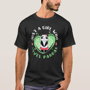Camiseta Raparigas Bonitas Animais Asiáticos Paw Amor Panda