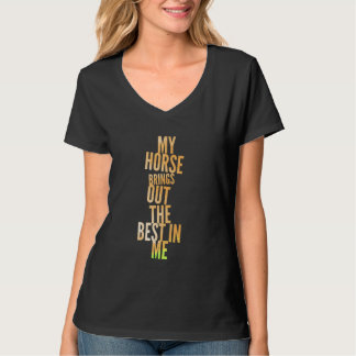 Camiseta Raparigas Cavalas Andando Mulheres Equestres Horse