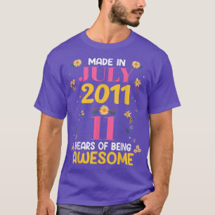 Camiseta Raparigas com 11 anos ganharam presentes em julho