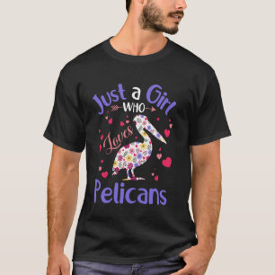 Camiseta Raparigas De Pássaros Florais, Apenas Uma Menina Q