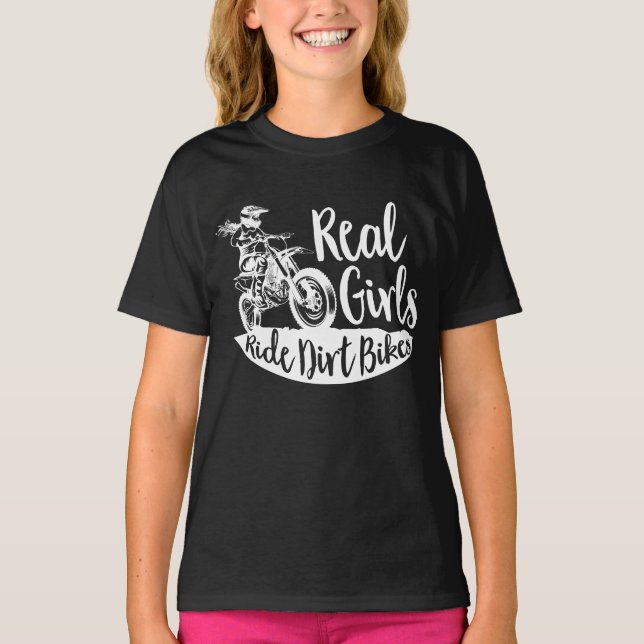Camiseta Raparigas De Verdade Cavalgam Bikes design Engraça (Frente)