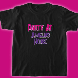 Camiseta Raparigas Festa de aniversário Personalizada