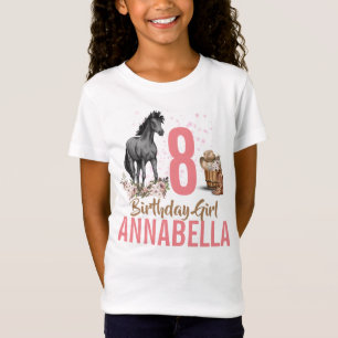 Camiseta Raparigas florais de Cavalo Negro