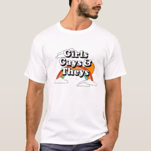 Camiseta Raparigas Gay E História LGBTQ Arco-Íris Mês C