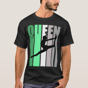 Camiseta Raparigas Green Retro Dance Rainha de Aniversário