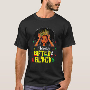 Camiseta Raparigas Jovens e Negras Melanin Rainhas Miúdas