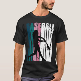 Camiseta Raparigas Legal Retro Rosa Beisebol Nascidas