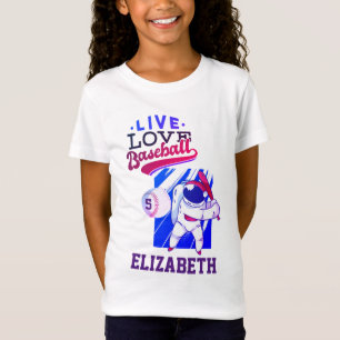 Camiseta Raparigas Live Love BASEBALL ASTRONAUT AGE and NAM