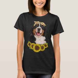 Camiseta Raparigas Mãe Cachorro de Montanha Bernese Gif Gir