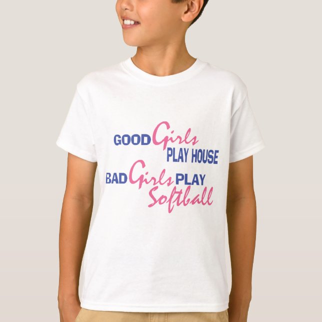 Camiseta Raparigas Más Jogam Softball (Frente)